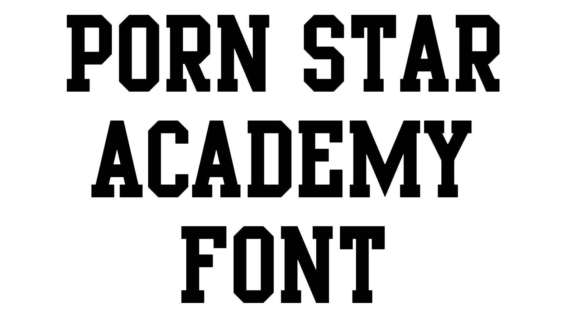 Porn Star Academy Font Download