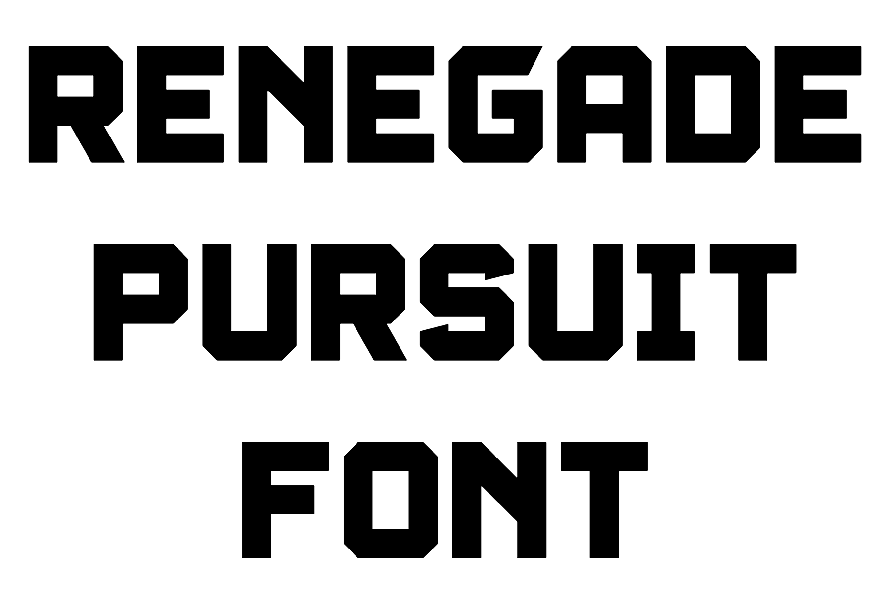 Renegade Pursuit Font Download