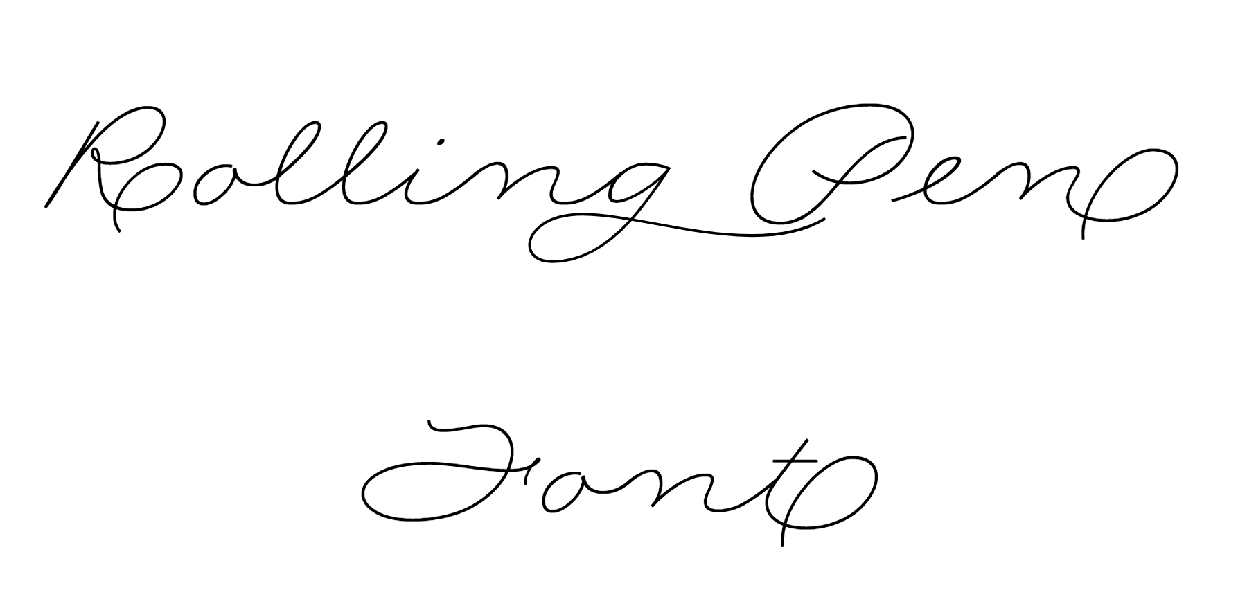 Rolling Pen Font Download, #RollingPenComplete