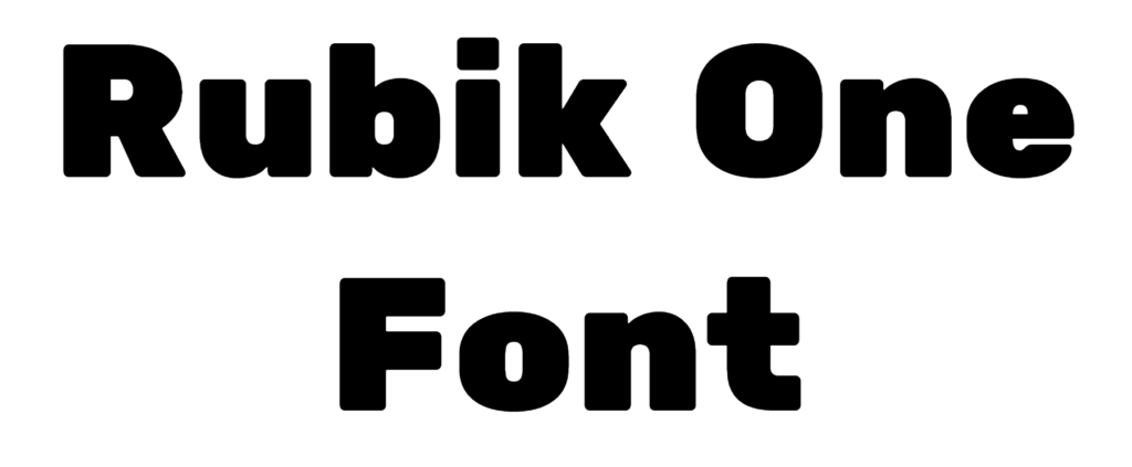 Rubik One Font Download