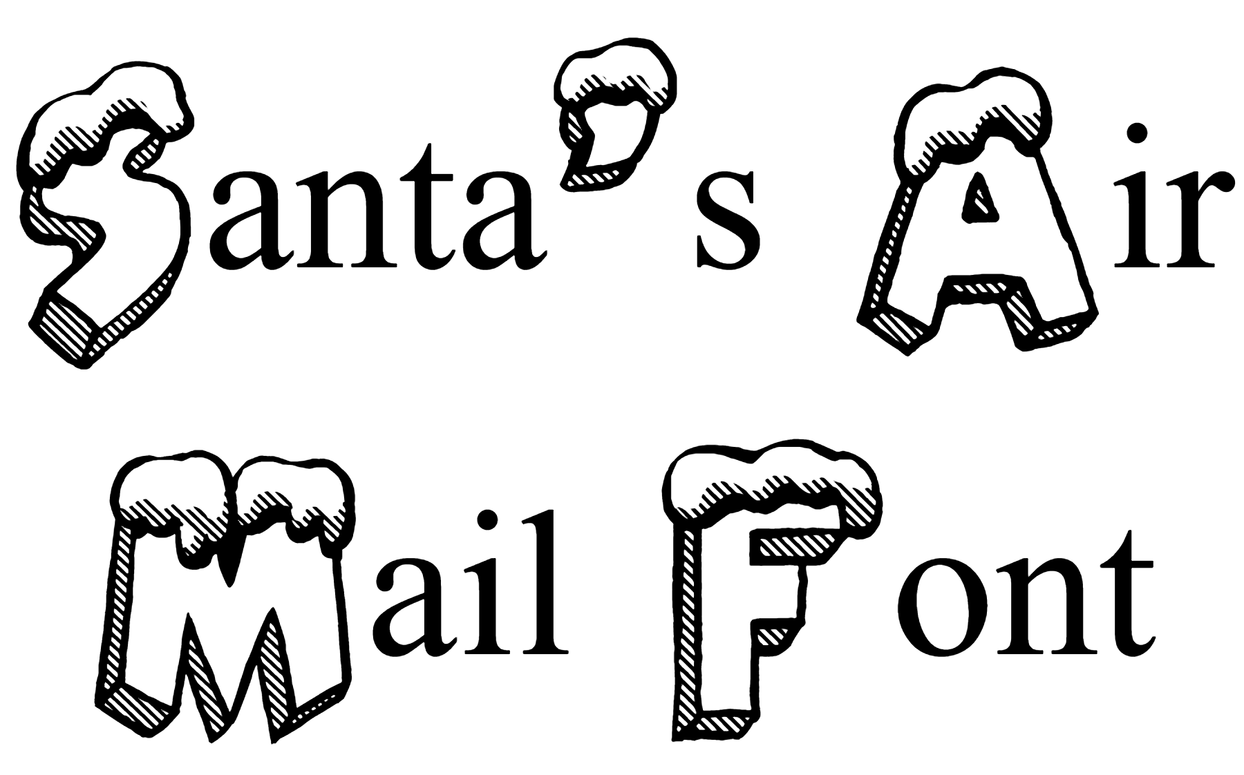 Santa's Air Mail Font Download