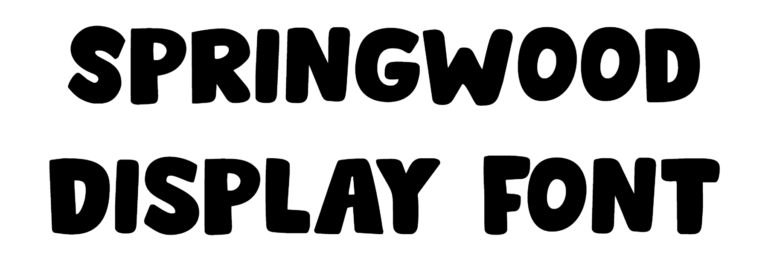 Springwood Display Font Download