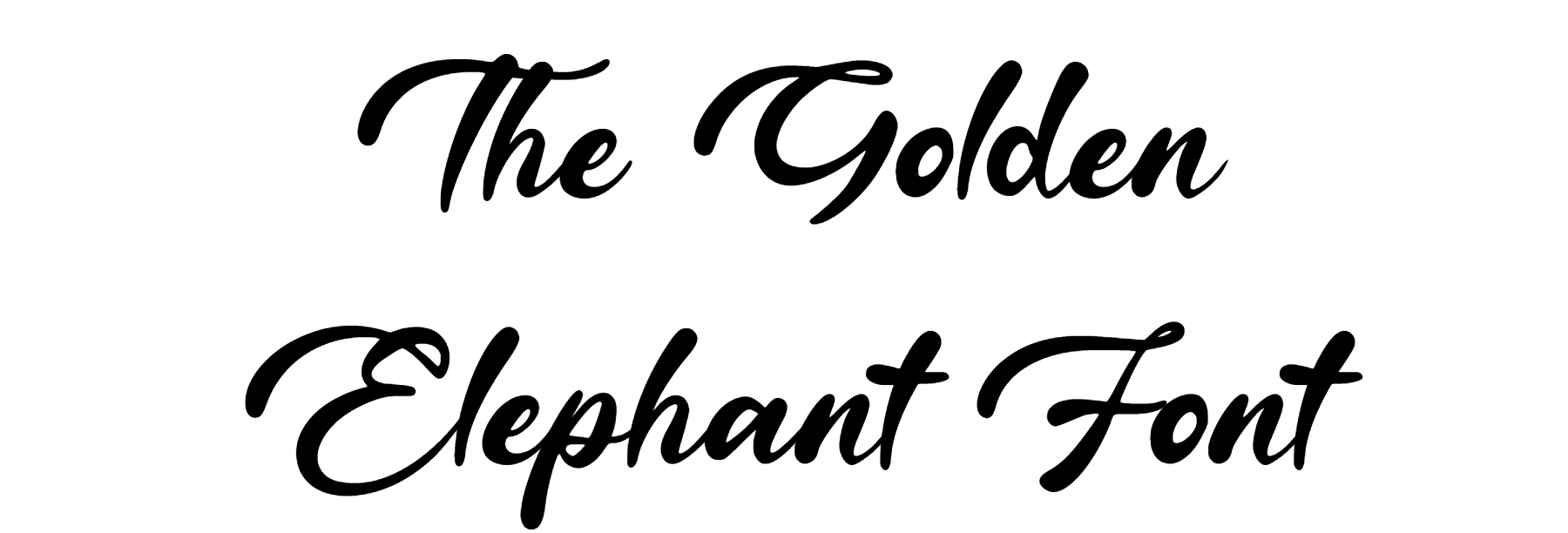 The Golden Elephant Font Download