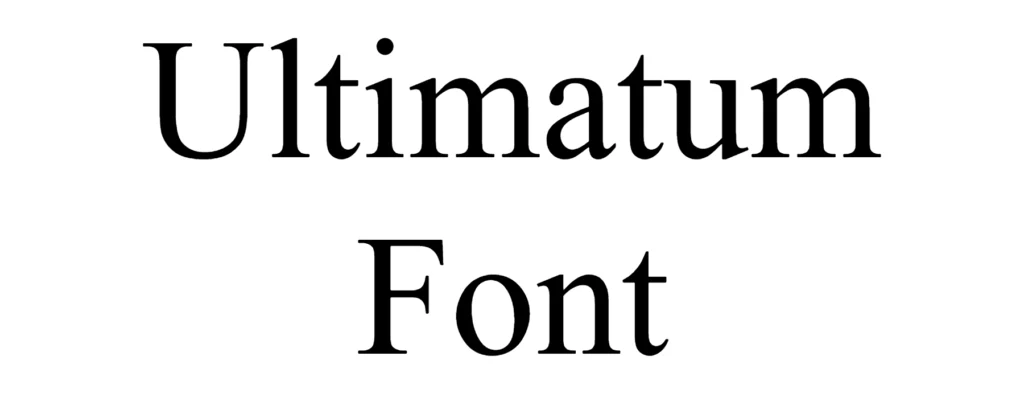 Ultimatum Font Download