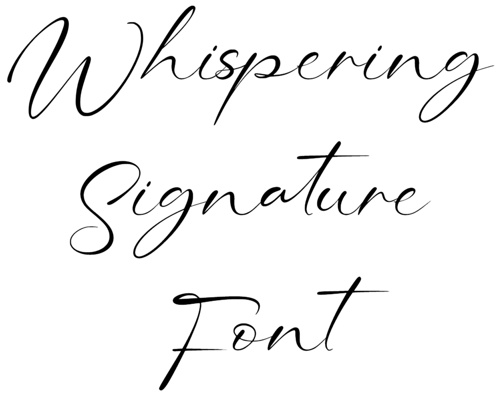 Whispering Signature Font Download