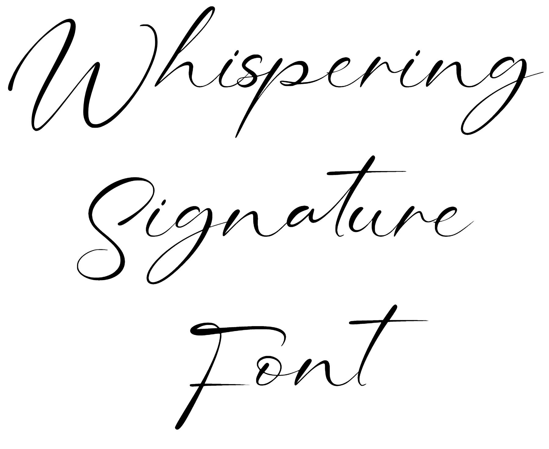 Whispering Signature Font Download