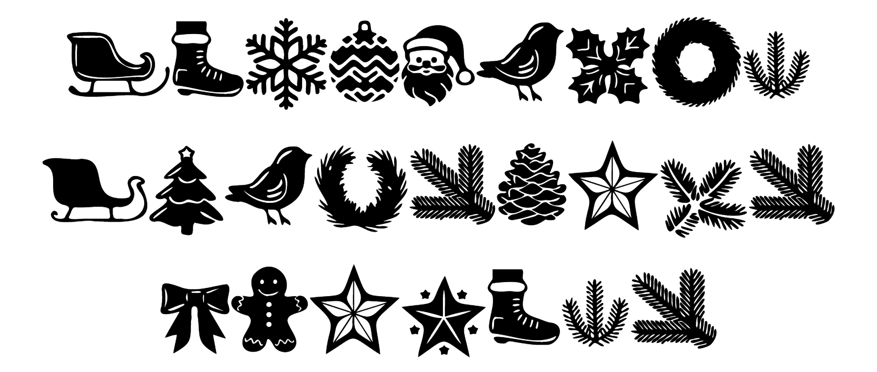 Wonderful Christmas Symbols Font Download