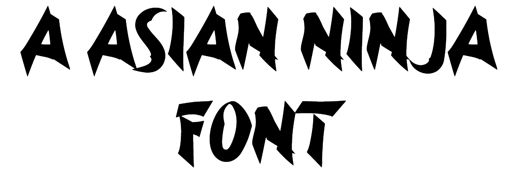 a Asian Ninja Font Download