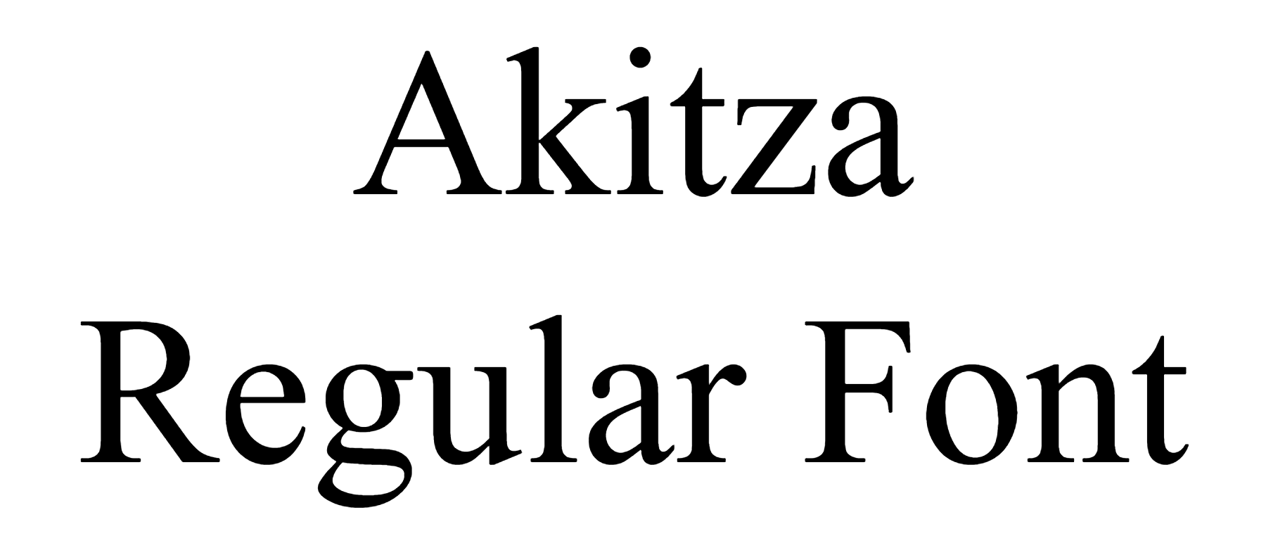 Akitza Regular Font Download