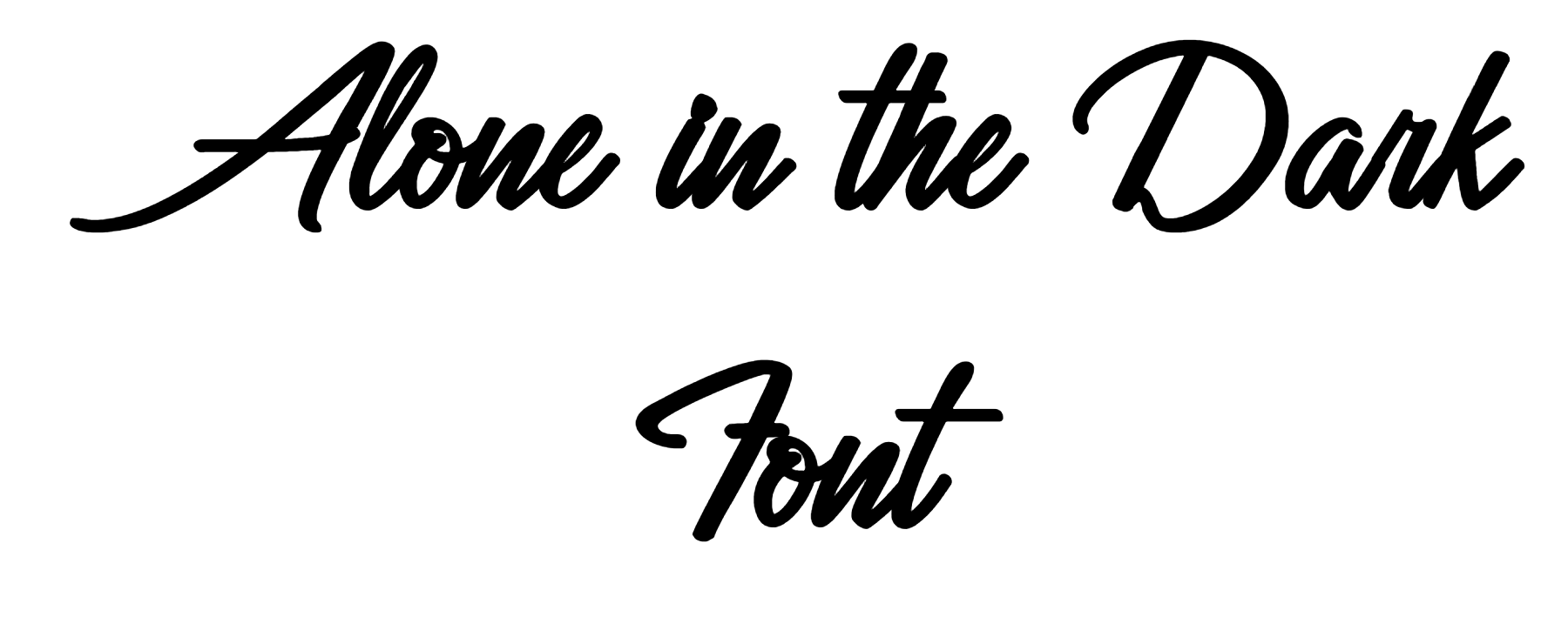 Alone in the Dark Font Download