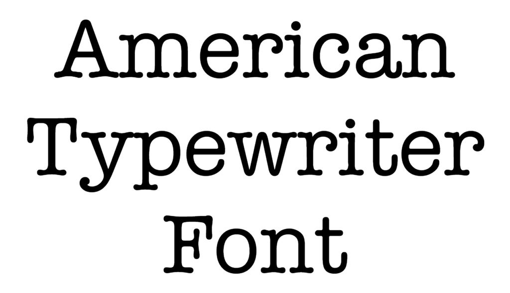 American Typewriter Font Download