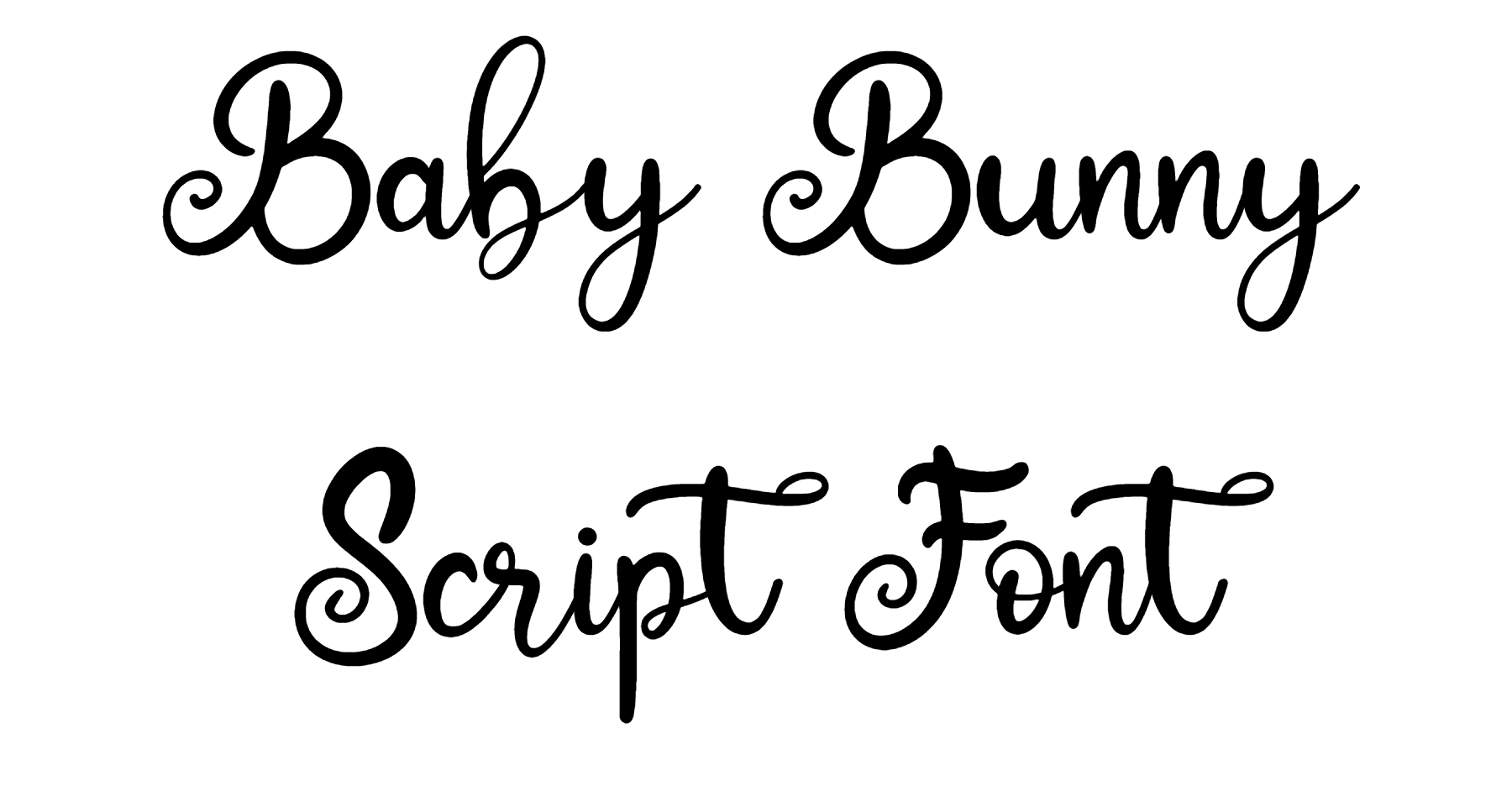 Baby Bunny Script Font Download, #Curly#baby script