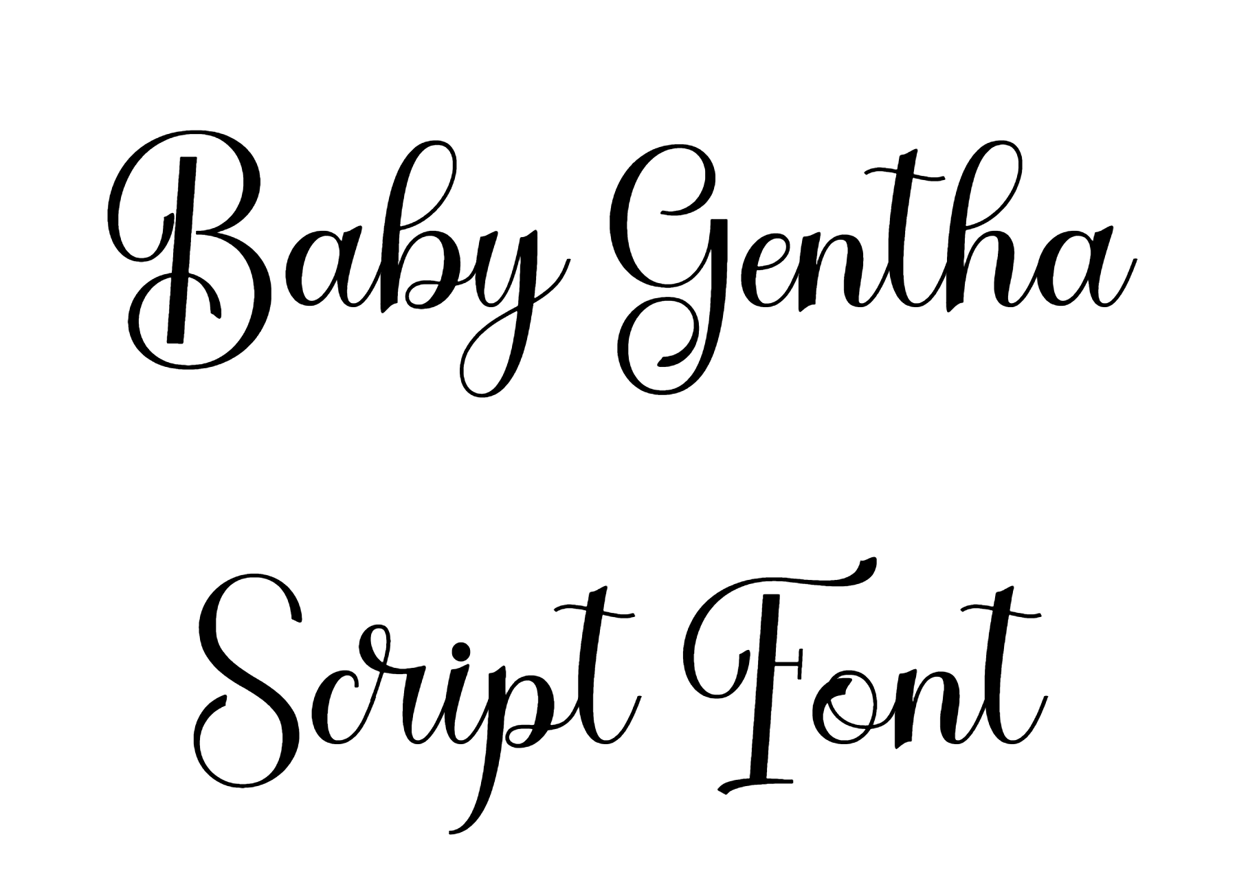 Baby Gentha Script Font Download, #baby script