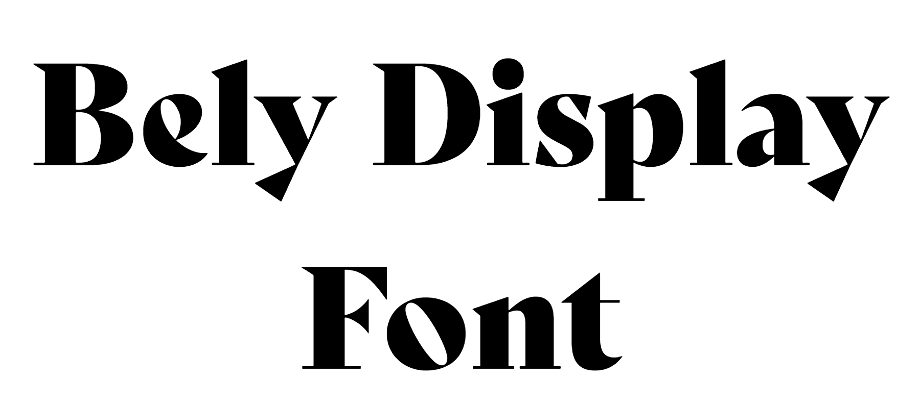 bely Bely Display Font - Dafont