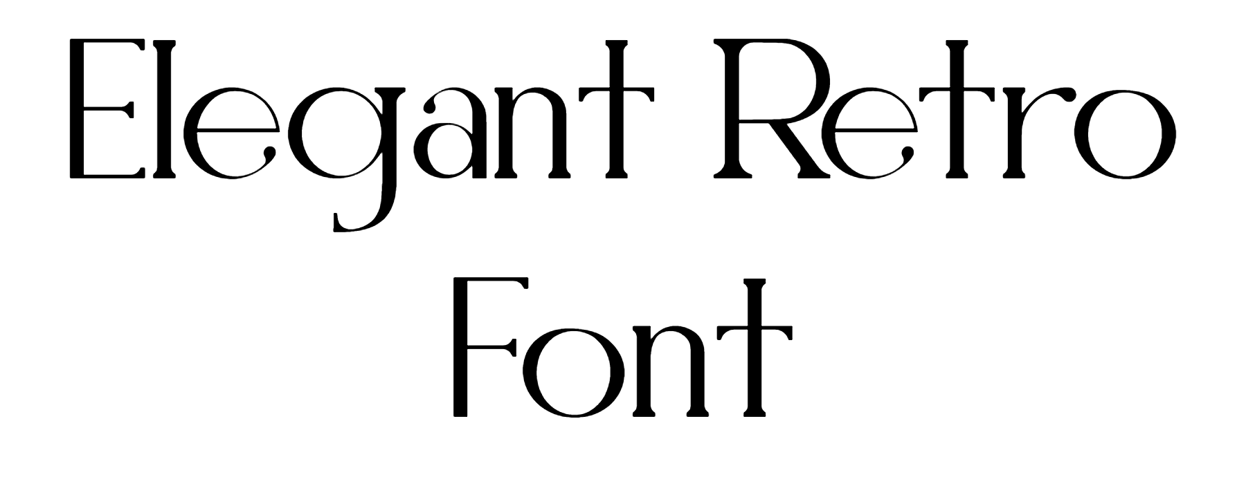 Elegant Retro Font Download