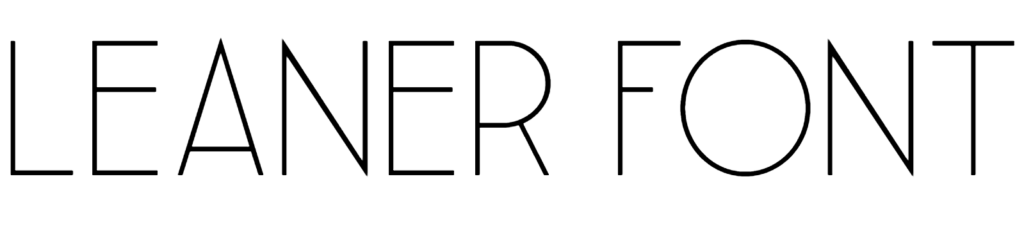 Leaner Font Download