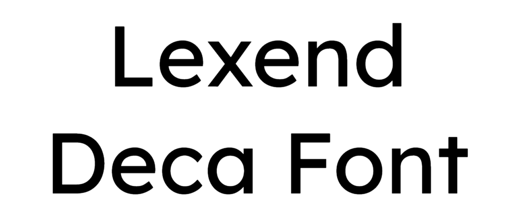 Lexend Deca Font Download