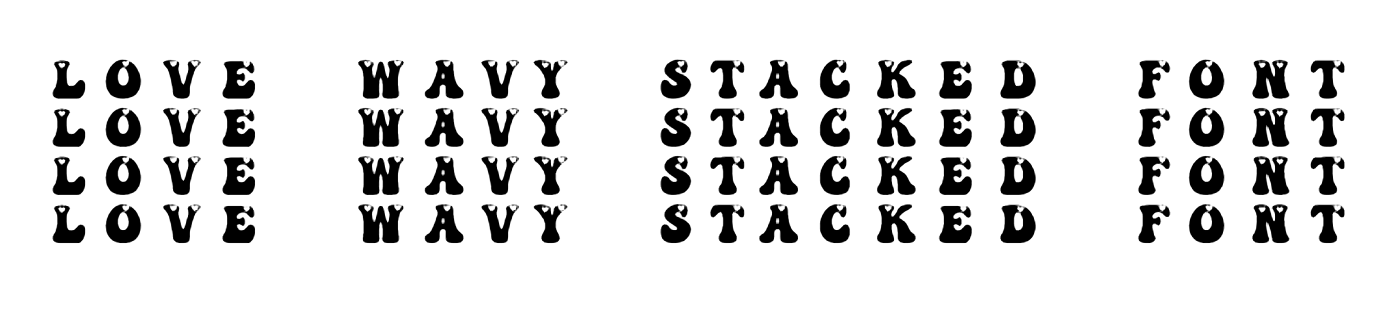 Love Wavy Stacked Font Download
