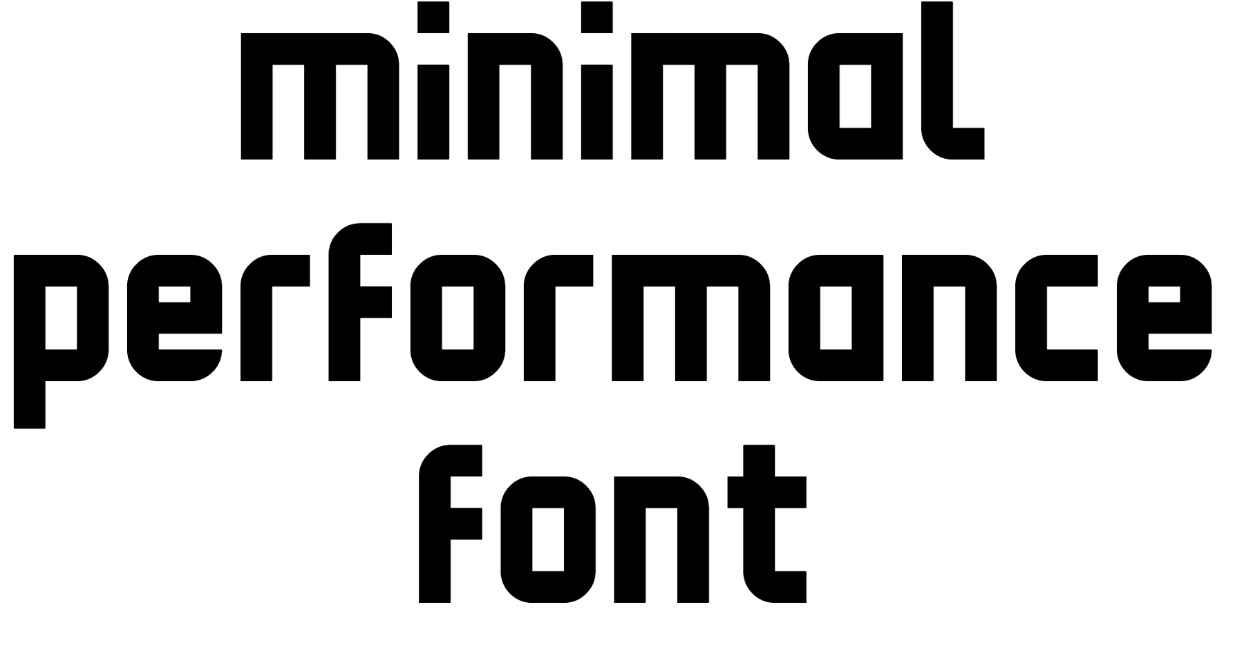 Minimal Performance Font Download