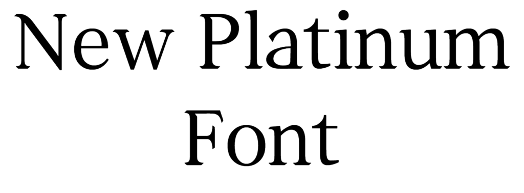 New Platinum Font Download
