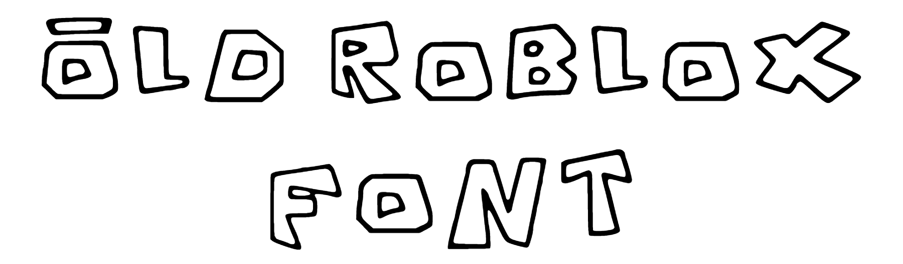 Old roblox font dafont free font
