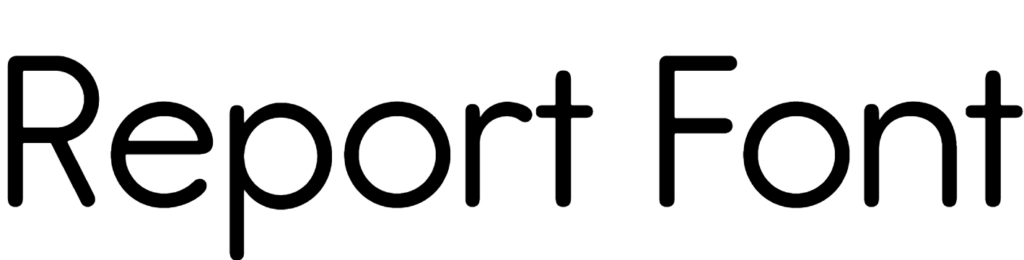 Report Font Download, #Report Regular