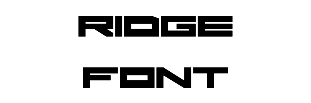 Ridge Font Download