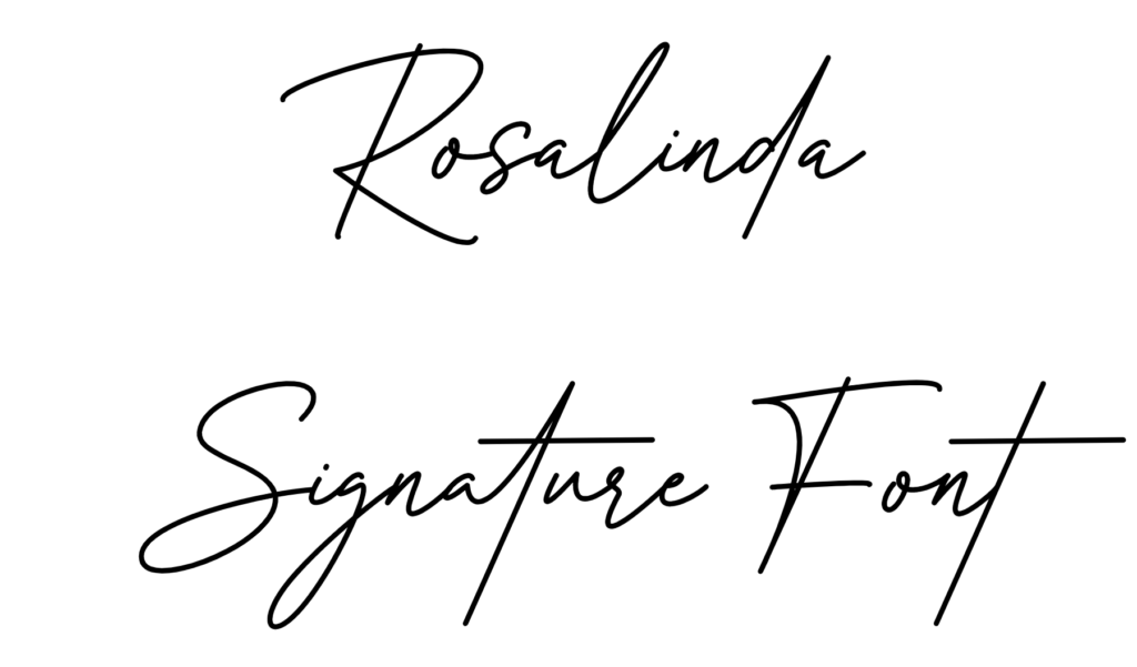 Rosalinda Signature Font Download