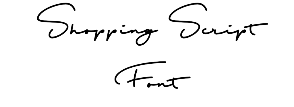 Shopping Script Font Download