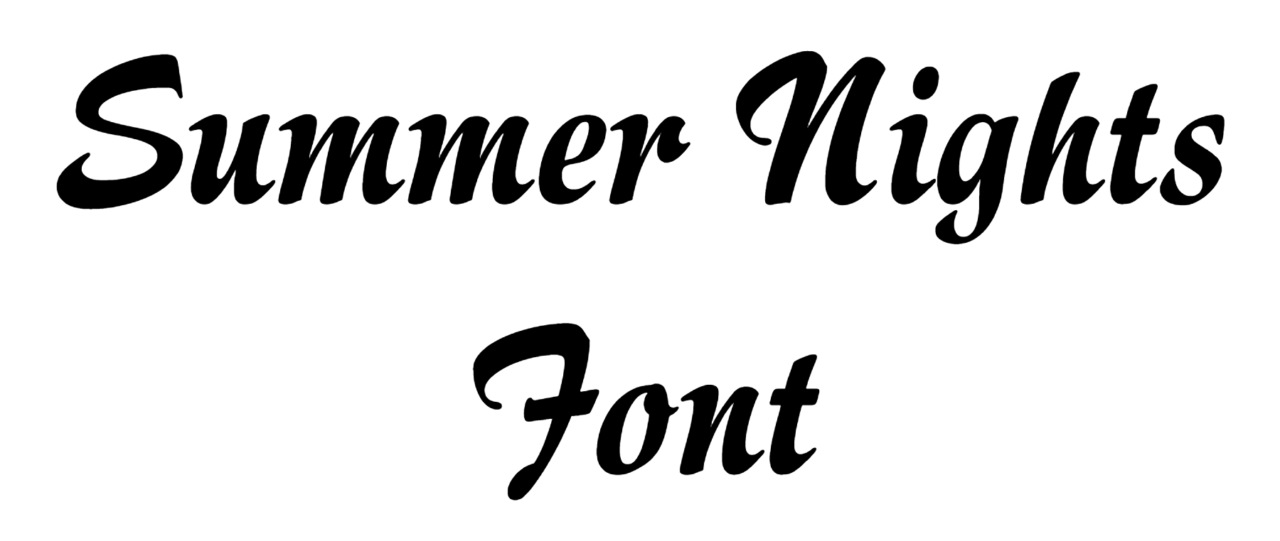 Summer Nights Font Download