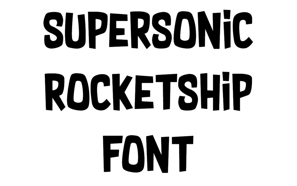 Supersonic Rocketship Font Download, #Rocket ship