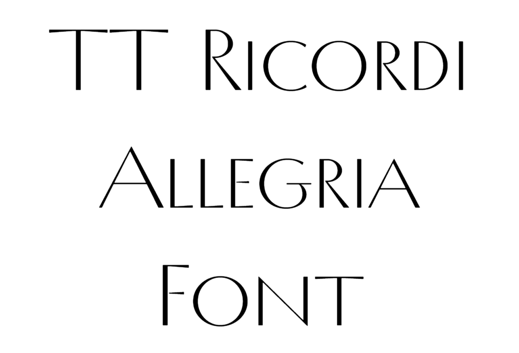 TT Ricordi Allegria Font Download