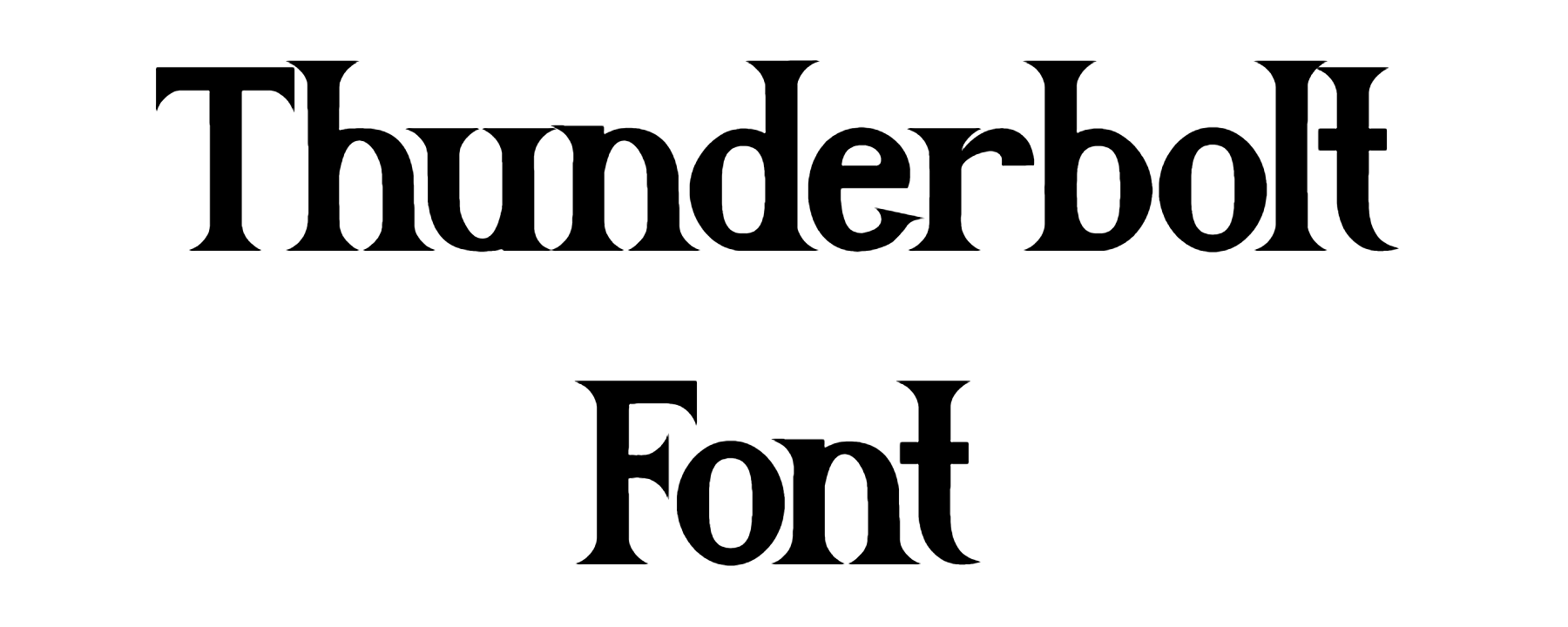Thunderbolt Font Download, #Thunder bolt