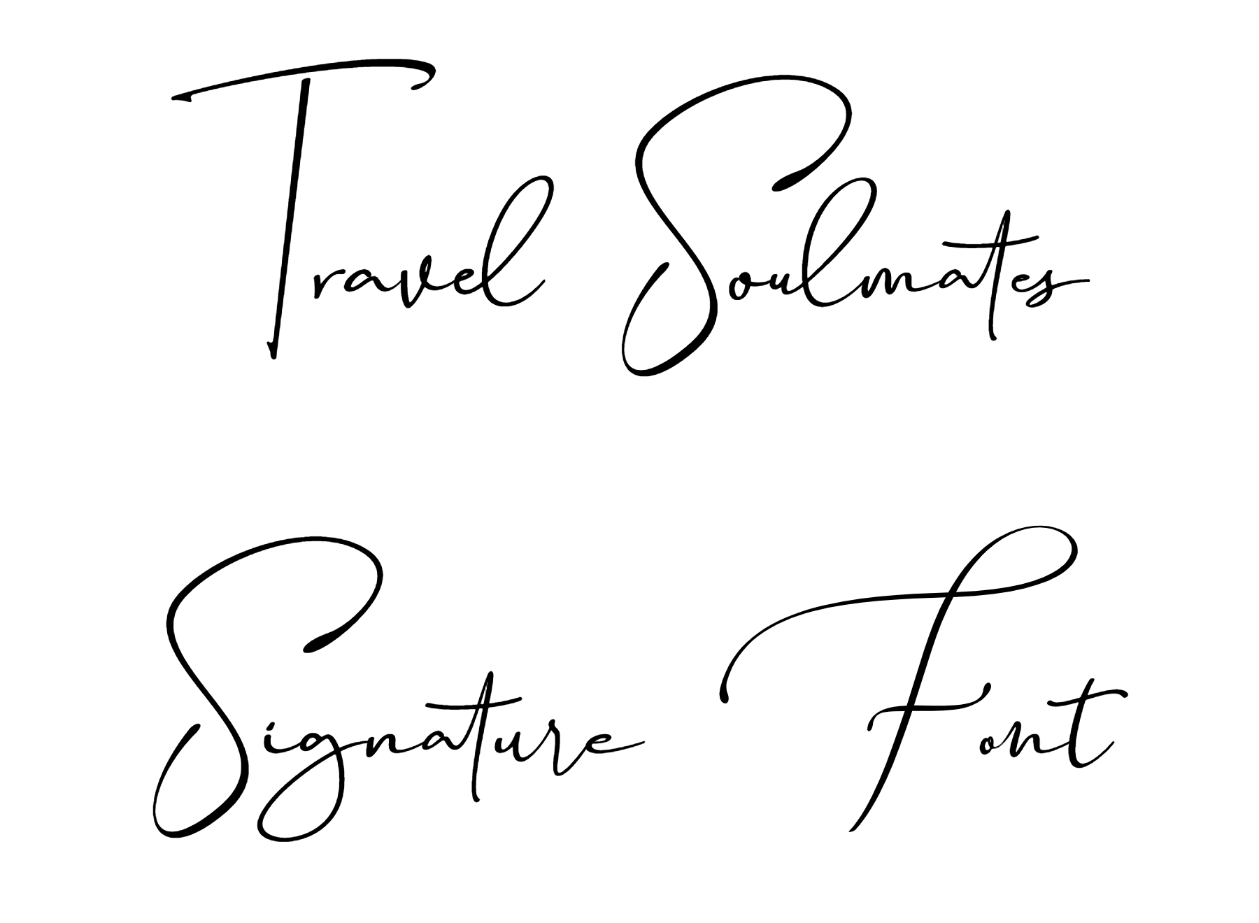 Travel Soulmates Signature Font Download