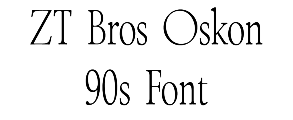 ZT Bros Oskon 90s Font Download