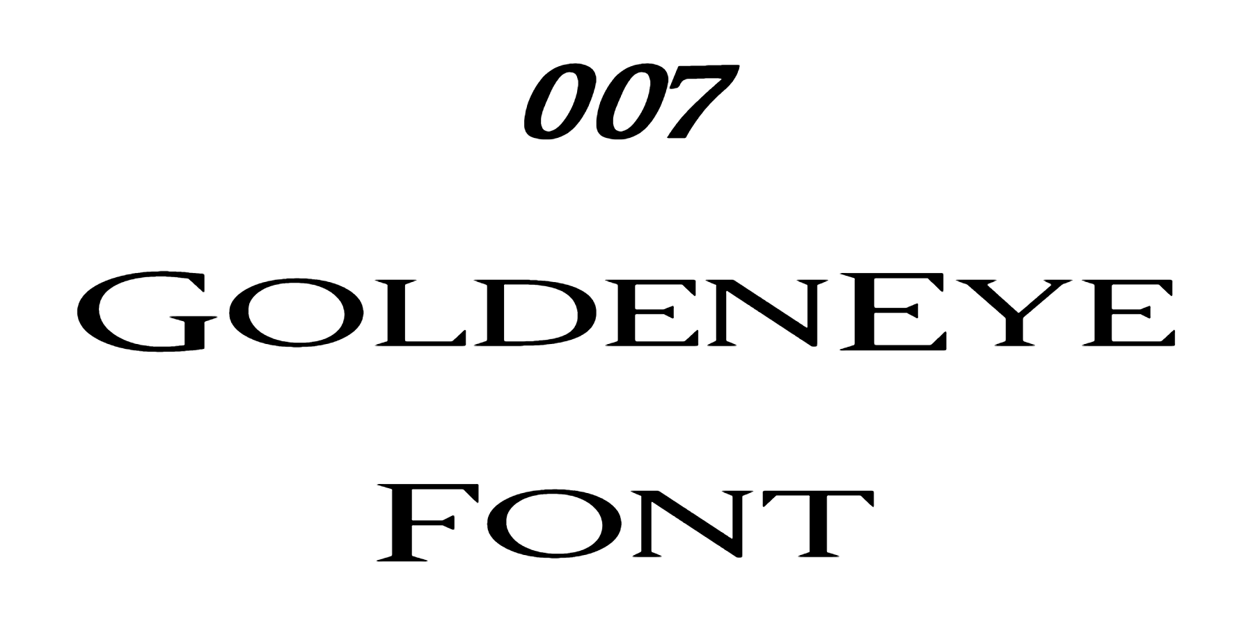 007 GoldenEye Font Download