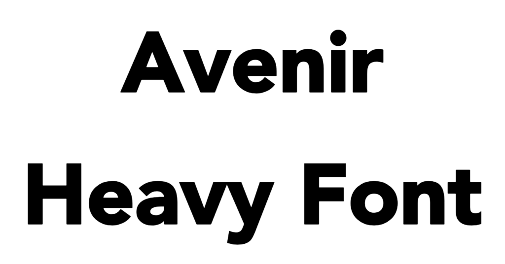 Avenir Heavy Font Download