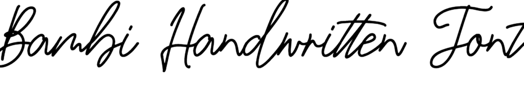 Bambi Handwritten Font Download
