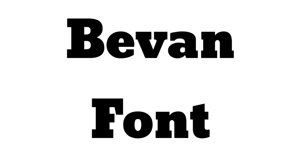 Bevan Font Download, #Bevam Font, Dafont, Free Font