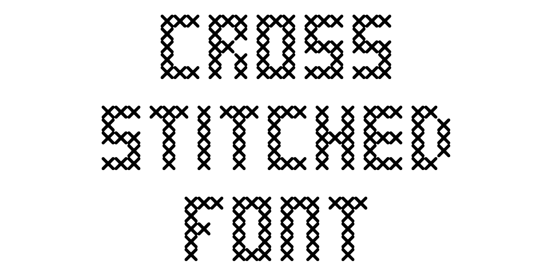 Cross Stitched Font Download