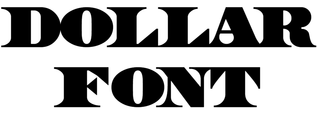 Dollar Font Download, Dollar Bill Font