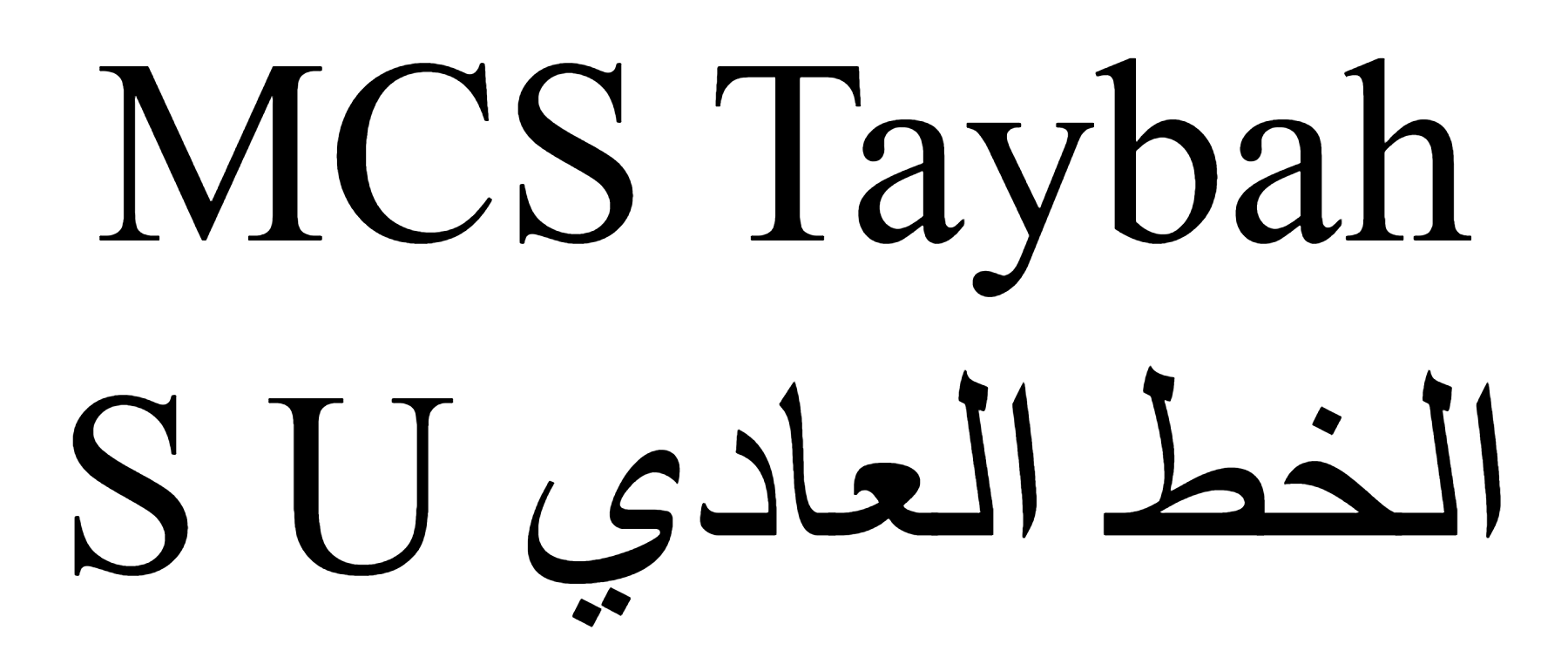 MCS Taybah S U normal Font Download