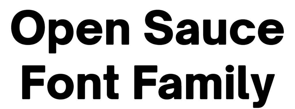 Open Sauce Font Download