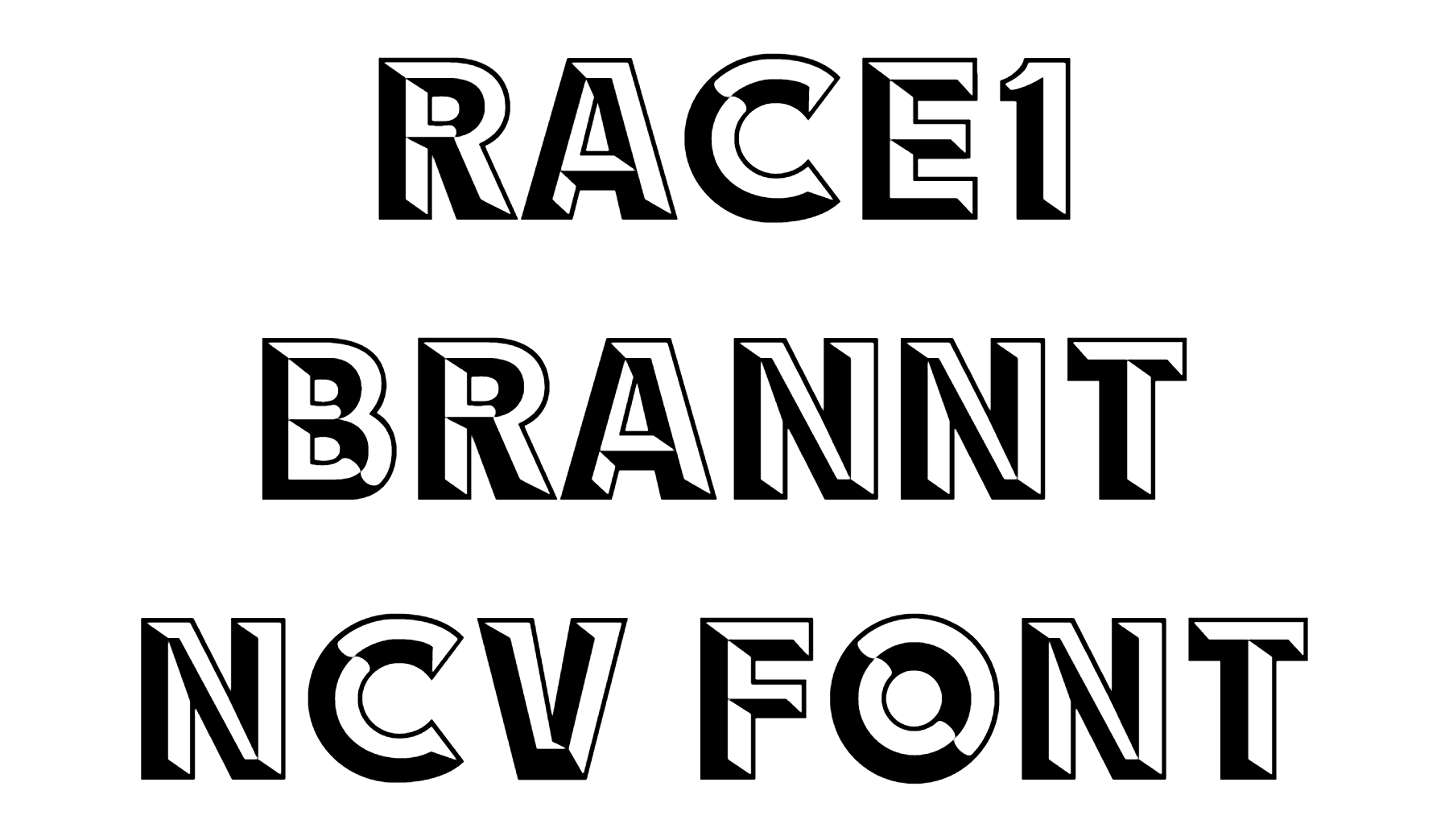 RACE1 Brannt NCV Font Download