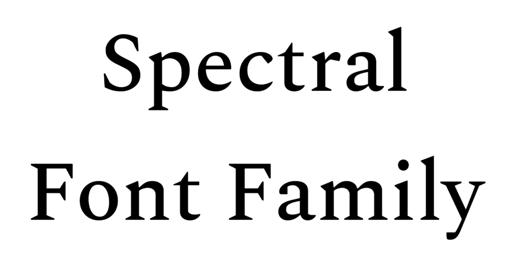 Spectral Font Download
