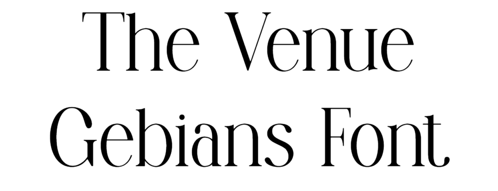 The Venue Gebians Font Download