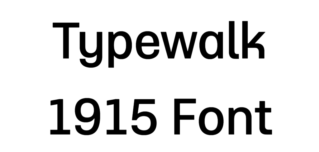 Typewalk 1915 Font Download