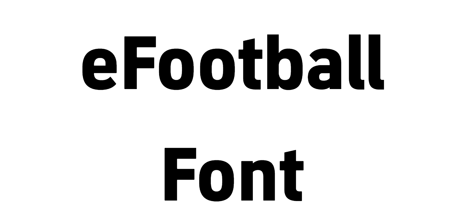 eFootball Font Download