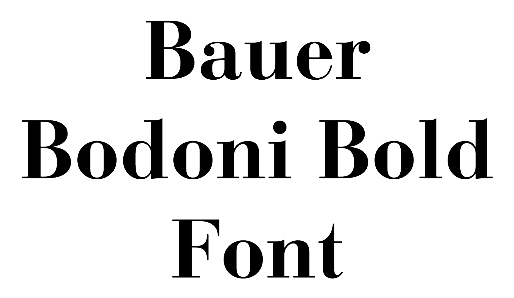 Bauer Bodoni Bold Font Download