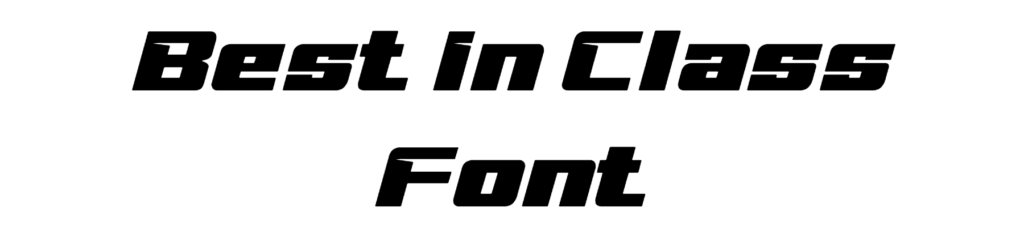 Best In Class Font Download
